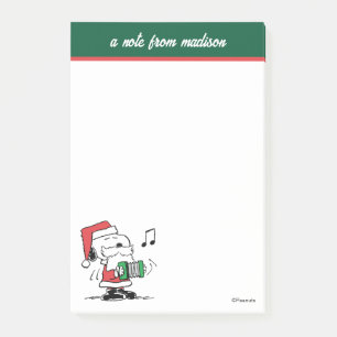 Peanuts Snoopy Santa Claus Accordian Post-it Notes