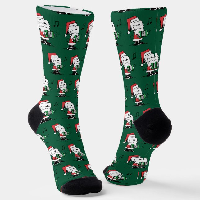 Peanuts | Snoopy Santa Claus Accordian Socks (Angled)