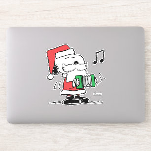 Peanuts   Snoopy Santa Claus Accordian Sticker