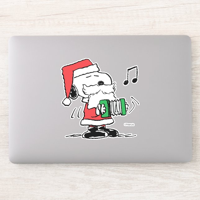 Peanuts | Snoopy Santa Claus Accordian Sticker (Computer)