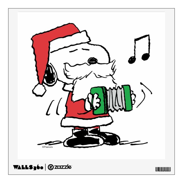 Peanuts | Snoopy Santa Claus Accordian Wall Decal (Front)