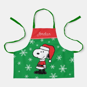 Peanuts   Snoopy Santa Claus   Add Your Name Apron