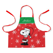 Peanuts | Snoopy Santa Claus | Add Your Name Apron