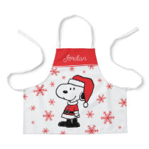 Peanuts | Snoopy Santa Claus | Add Your Name Apron