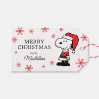 Peanuts, Snoopy Santa Claus Gift Tags