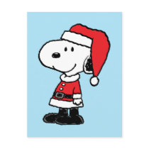 Peanuts | Snoopy Santa Claus Holiday Postcard