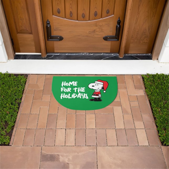 Peanuts | Snoopy Santa Claus Home for the Holidays Doormat (Outdoor)