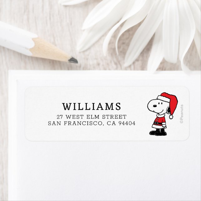 Peanuts | Snoopy Santa Claus Label (Insitu)