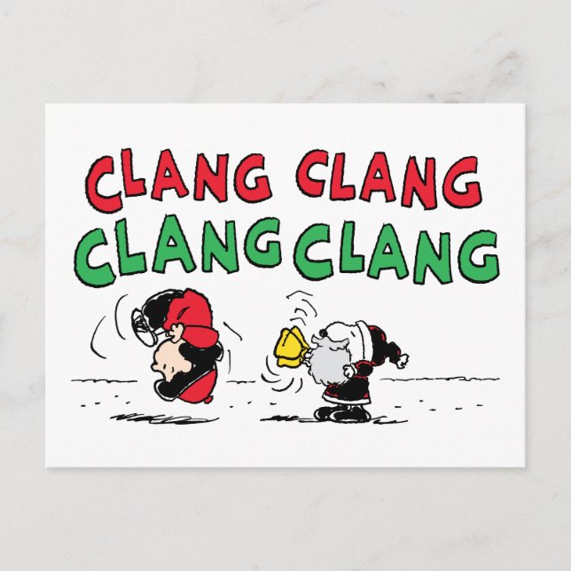 Peanuts | Snoopy Santa Claus & Lucy Postcard (Front)