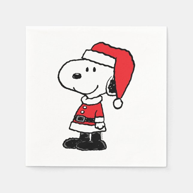 Peanuts | Snoopy Santa Claus Napkins (Front)