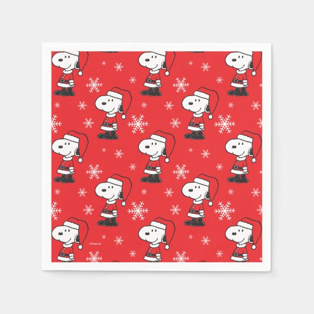 Peanuts | Snoopy Santa Claus Napkins (Front)