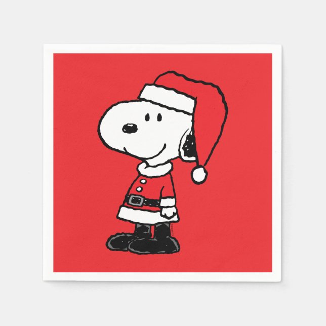 Peanuts | Snoopy Santa Claus Napkins (Front)