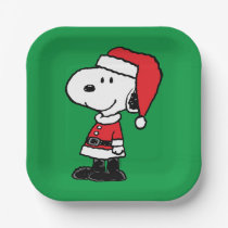 Peanuts | Snoopy Santa Claus Paper Plates