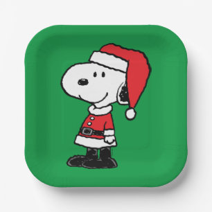 Peanuts   Snoopy Santa Claus Paper Plates