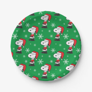 Peanuts Snoopy Santa Claus Paper Plates