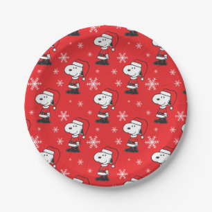 Peanuts   Snoopy Santa Claus Paper Plates