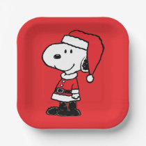 Peanuts | Snoopy Santa Claus Paper Plates