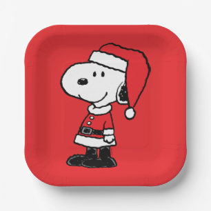 Peanuts Snoopy Santa Claus Paper Plates