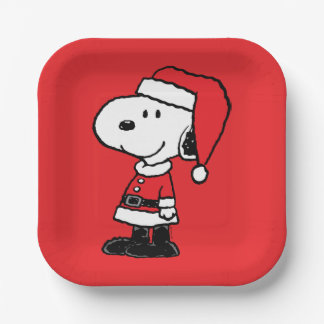 Peanuts | Snoopy Santa Claus Paper Plates