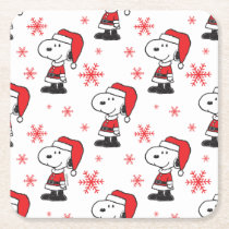Peanuts | Snoopy Santa Claus Square Paper Coaster