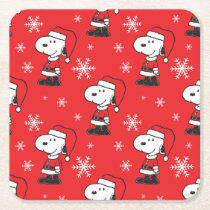 Peanuts | Snoopy Santa Claus Square Paper Coaster