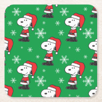 Peanuts | Snoopy Santa Claus Square Paper Coaster