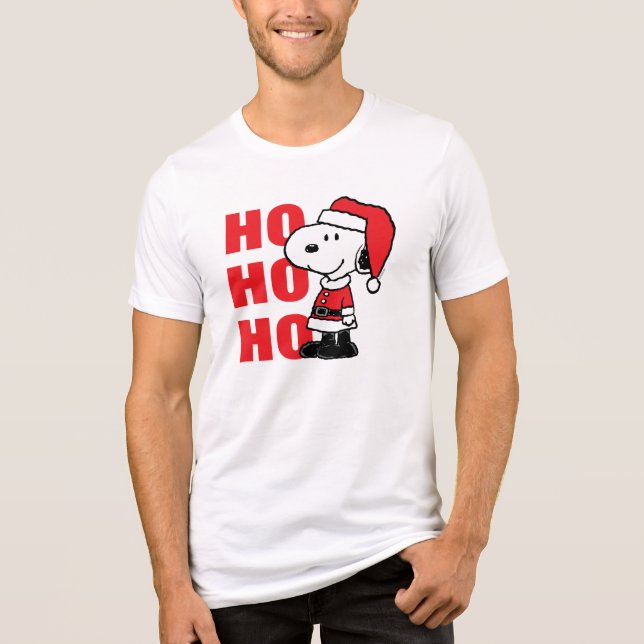 Peanuts | Snoopy Santa Claus Tri-Blend Shirt (Front)