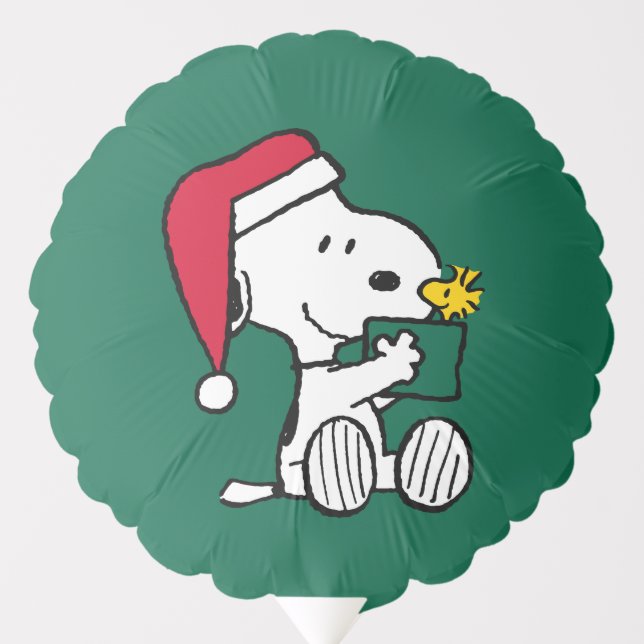 Peanuts | Snoopy Santa & Woodstock Gift Balloon (Front)