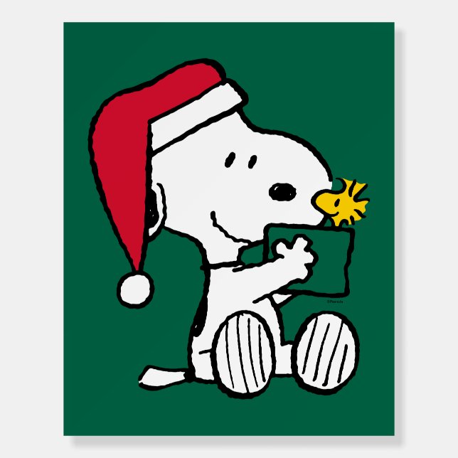 Peanuts | Snoopy Santa & Woodstock Gift Foam Board (Front)