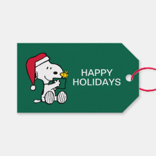 Peanuts Snoopy Santa & Woodstock Gift Gift Tags