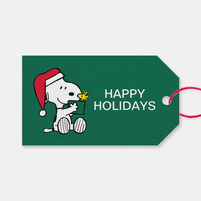 Peanuts | Snoopy Santa & Woodstock Gift Gift Tags