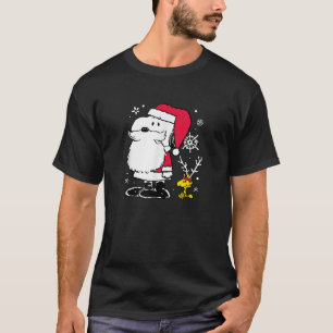 Peanuts Snoopy Santa Woodstock Reindeer T-Shirt