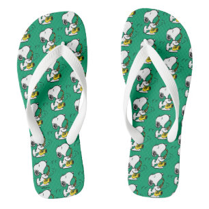 Peanuts   Snoopy Saxophone Player Flip Flops