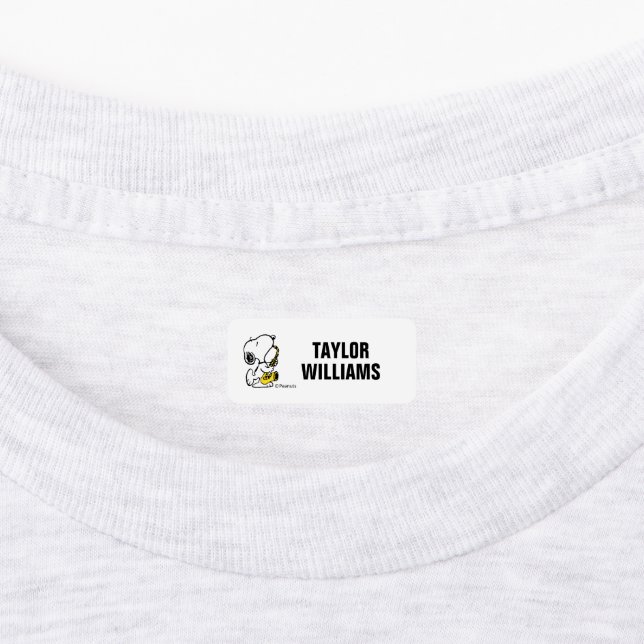 Peanuts | Snoopy Saxophone Player Kids' Labels (Affixed)