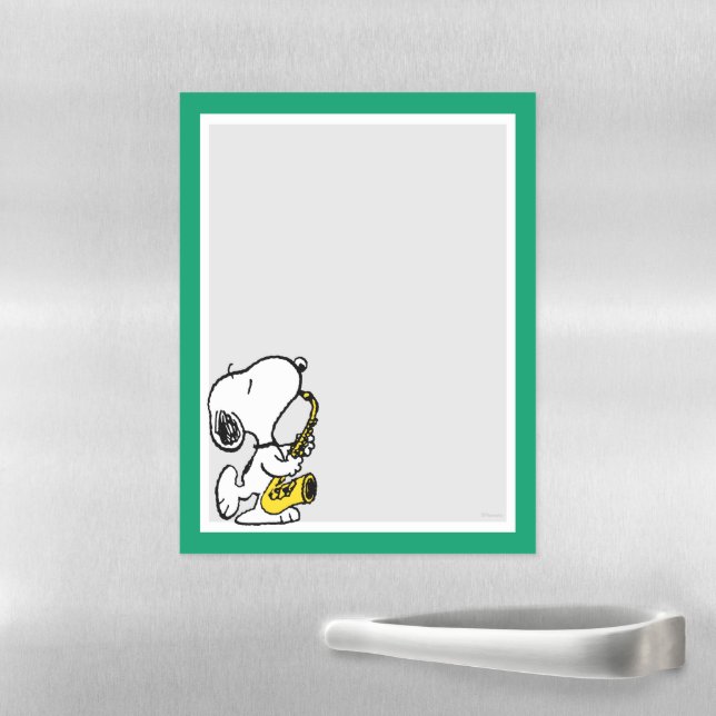 Peanuts | Snoopy Saxophone Player Magnetic Dry Erase Sheet (In Situ)