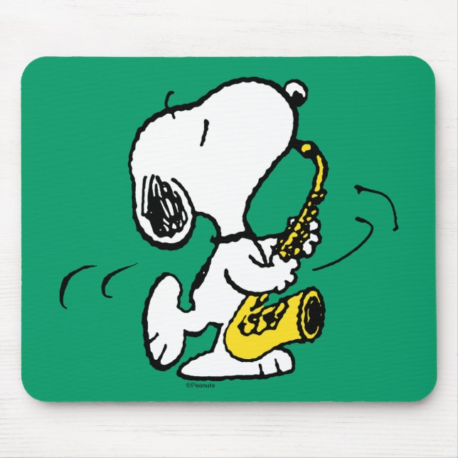 Peanuts | Snoopy Saxophone Player Mouse Pad (Front)