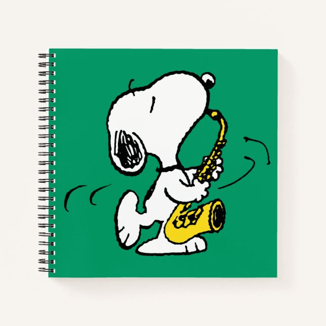 Peanuts | Snoopy Saxophone Player Notebook (Front)
