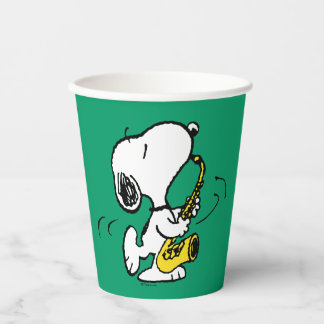 Peanuts | Snoopy Saxophone Player Paper Cups