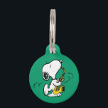 Peanuts | Snoopy Saxophone Player Pet ID Tag<br><div class="desc">Check out this fun Peanuts design featuring Snoopy.</div>