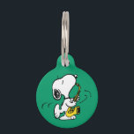 Peanuts | Snoopy Saxophone Player Pet ID Tag<br><div class="desc">Check out this fun Peanuts design featuring Snoopy.</div>