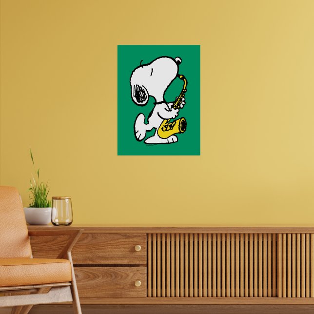 Peanuts | Snoopy Saxophone Player Poster | Zazzle