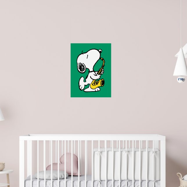 Peanuts | Snoopy Saxophone Player Poster | Zazzle
