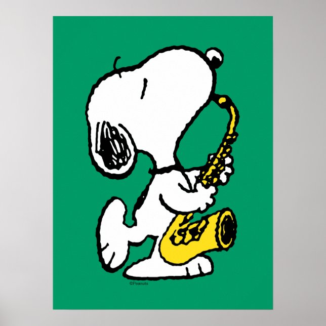 Peanuts | Snoopy Saxophone Player Poster (Front)