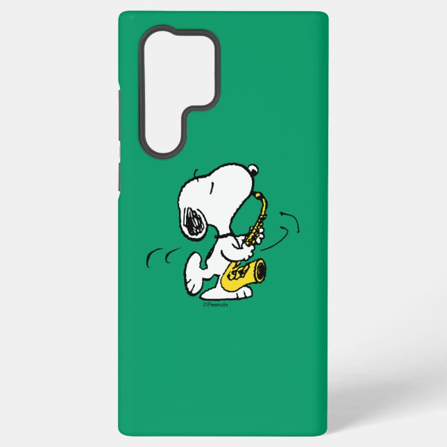Peanuts | Snoopy Saxophone Player Samsung Galaxy Case (Back)