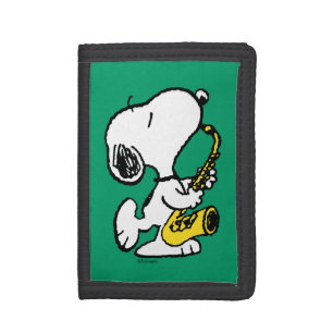Peanuts Snoopy Saxophone Player Tri-fold Wallet
