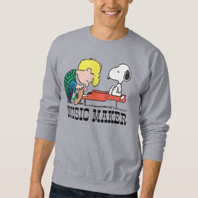 Peanuts | Snoopy & Schroeder at the Piano Sweatshirt (Front)