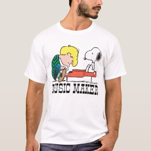 Peanuts  Snoopy  Schroeder at the Piano T_Shirt