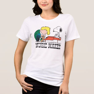 Peanuts   Snoopy & Schroeder at the Piano Tri-Blend Shirt