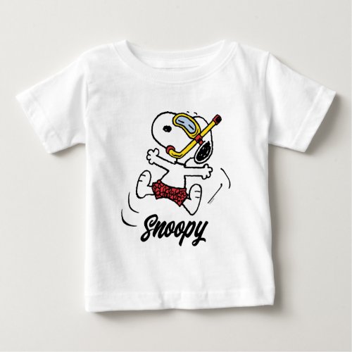 Peanuts  Snoopy Scuba Diver Baby T_Shirt