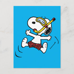 Peanuts   Snoopy Scuba Diver Postcard